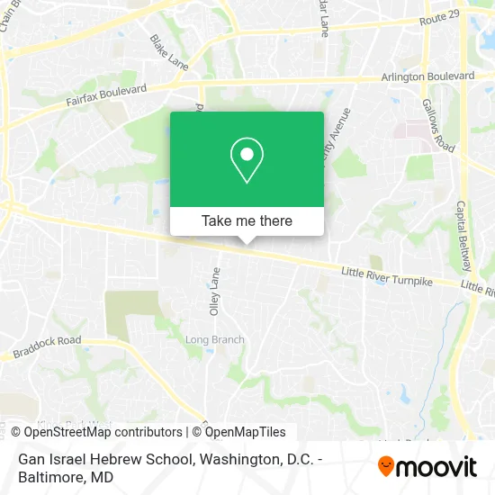 Gan Israel Hebrew School map