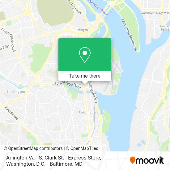 Arlington Va - S. Clark St. | Express Store map