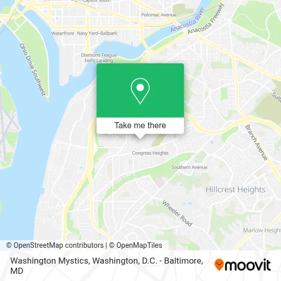 Washington Mystics map