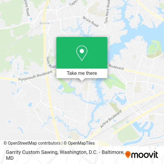 Garrity Custom Sawing map