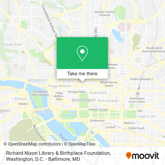 Richard Nixon Library & Birthplace Foundation map
