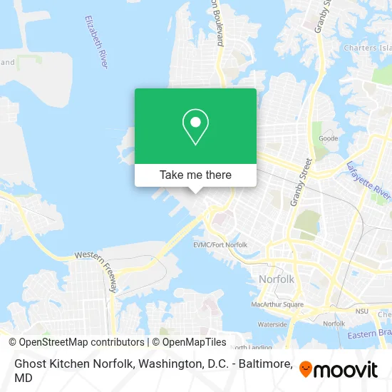 Ghost Kitchen Norfolk map