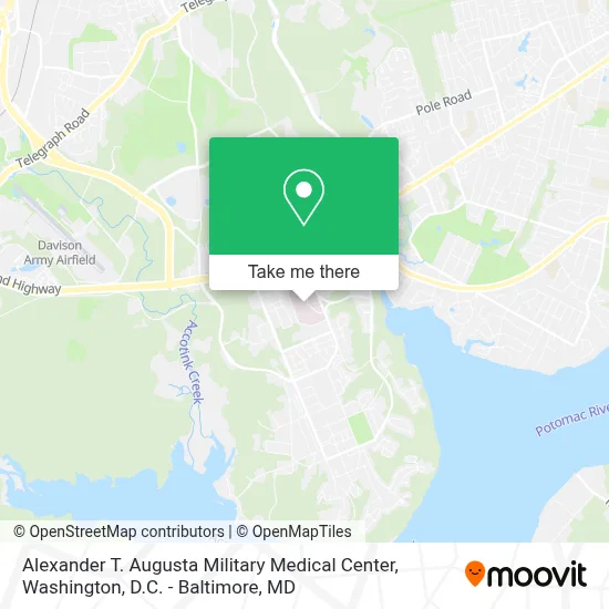 Alexander T. Augusta Military Medical Center map