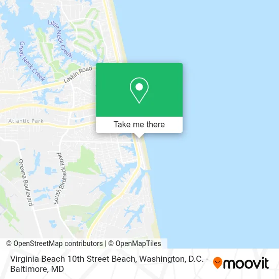 Virginia Beach 10th Street Beach map