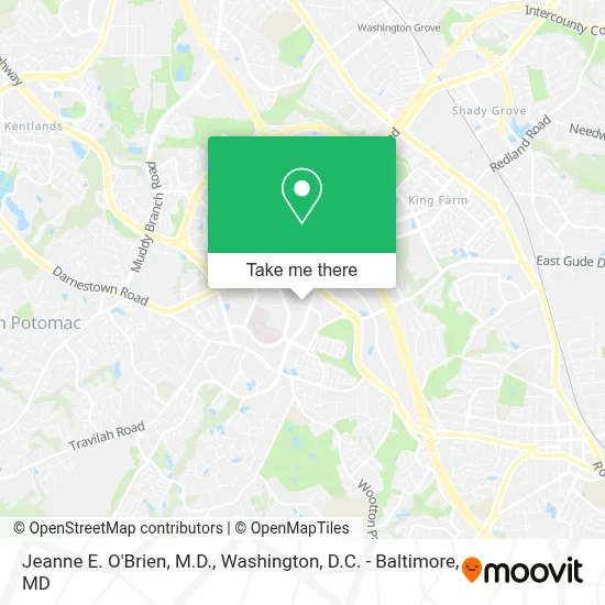 Jeanne E. O'Brien, M.D. map