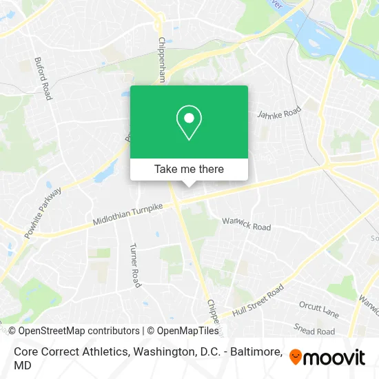 Core Correct Athletics map