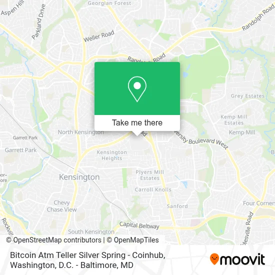 Bitcoin Atm Teller Silver Spring - Coinhub map