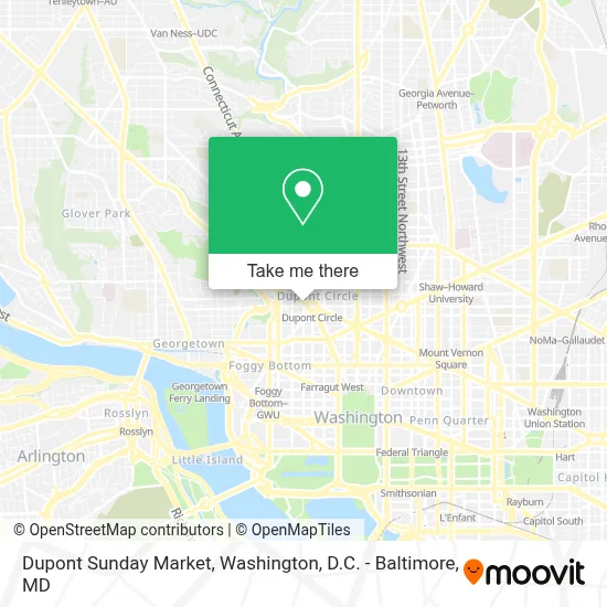 Dupont Sunday Market map