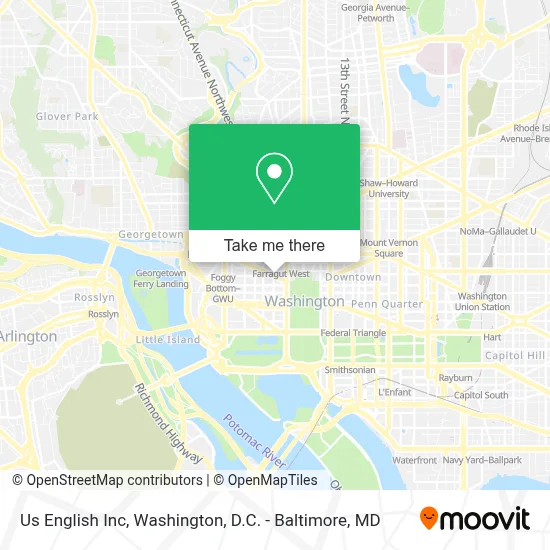 Us English Inc map