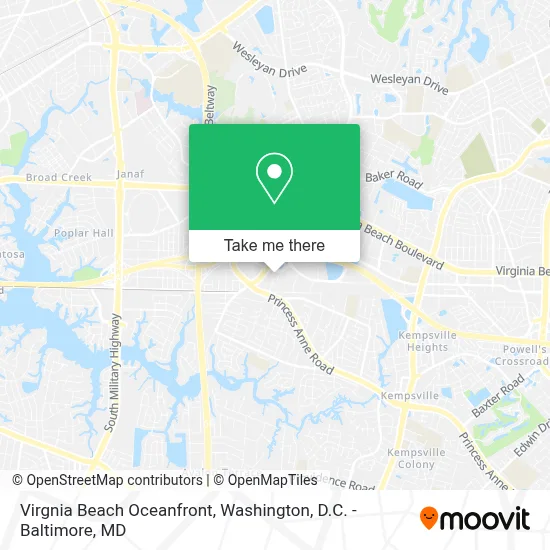 Virgnia Beach Oceanfront map