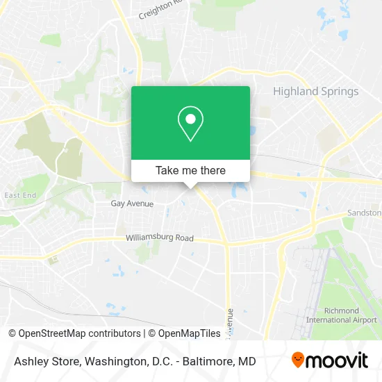 Ashley Store map