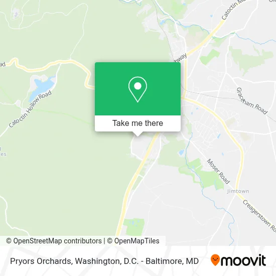 Pryors Orchards map