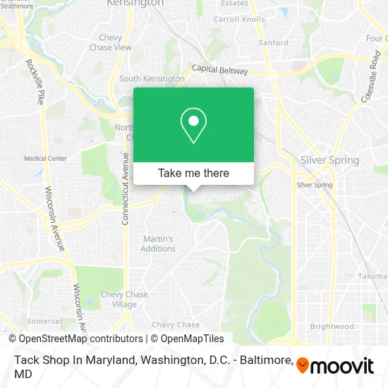 Tack Shop In Maryland map