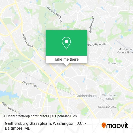Gaithersburg Glassgleam map