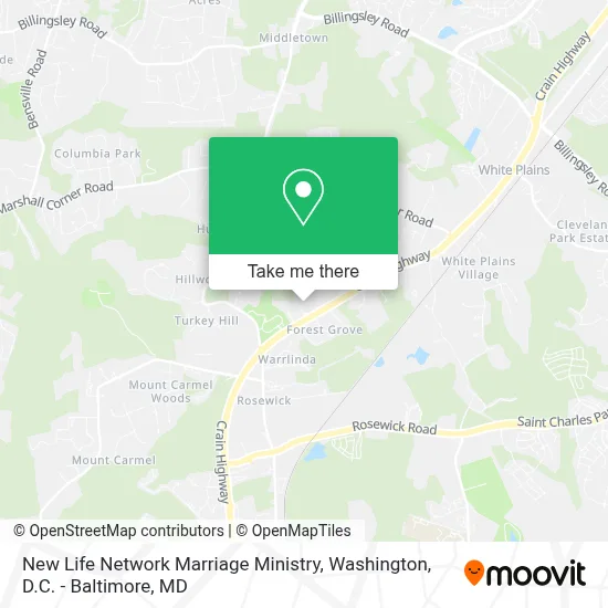 New Life Network Marriage Ministry map