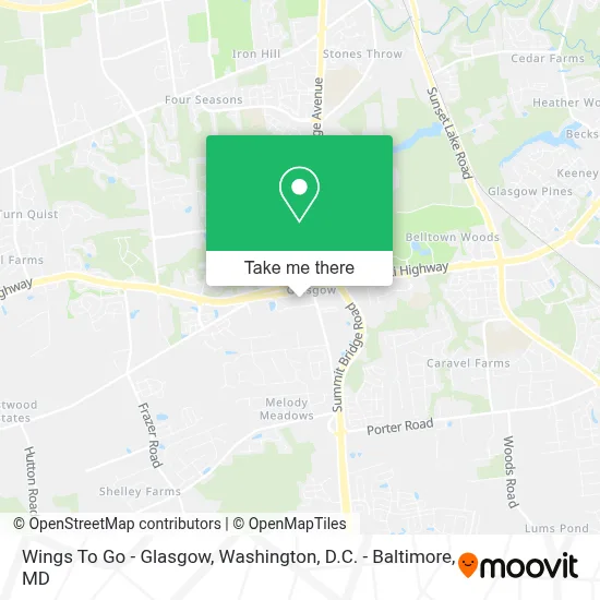 Wings To Go - Glasgow map