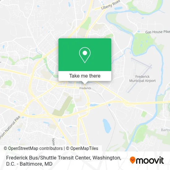 Frederick Bus / Shuttle Transit Center map