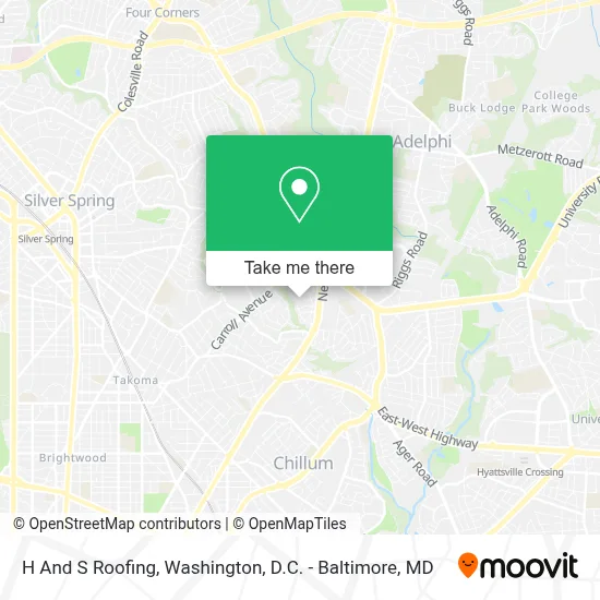H And S Roofing map