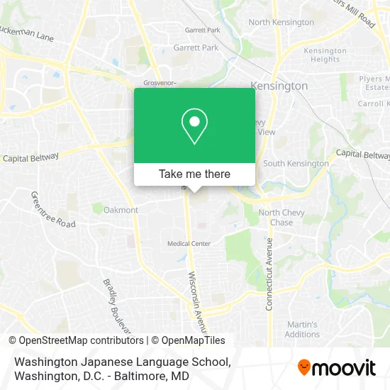 Washington Japanese Language School map