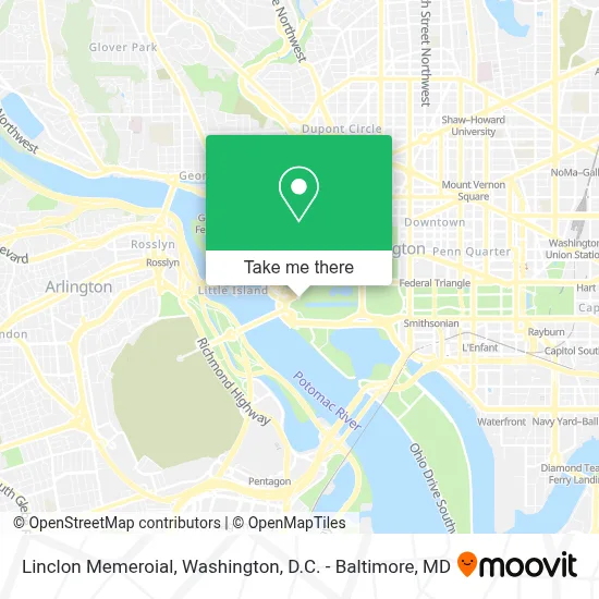 Linclon Memeroial map