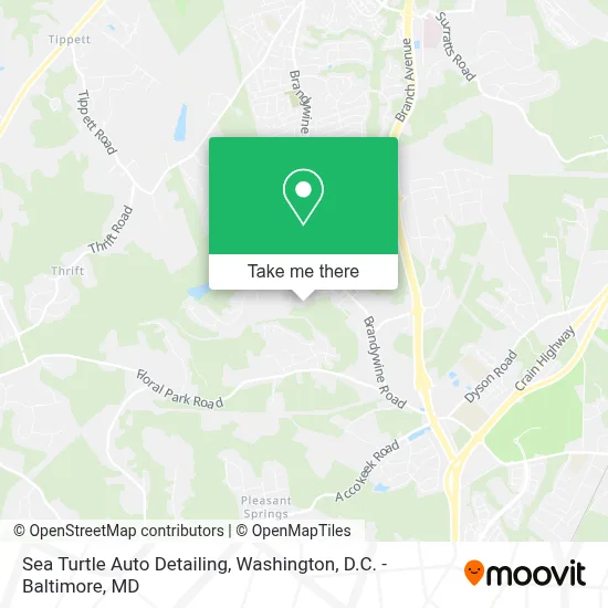 Sea Turtle Auto Detailing map