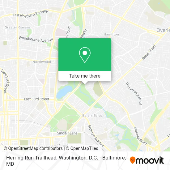 Herring Run Trailhead map