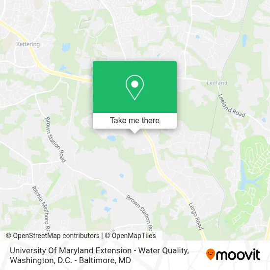 University Of Maryland Extension - Water Quality map