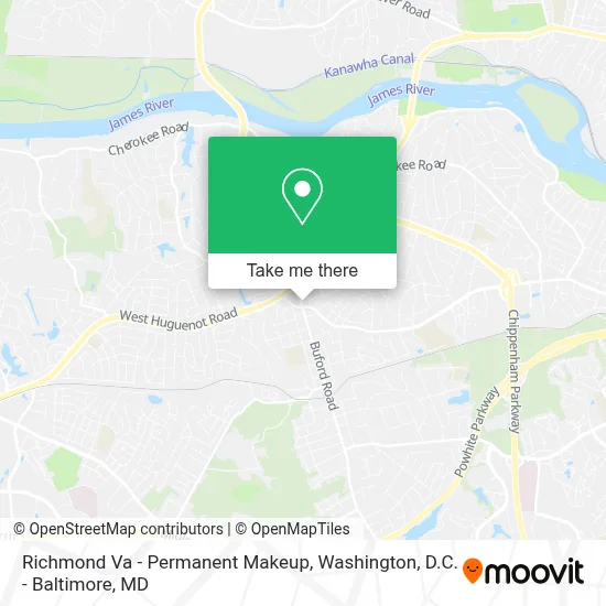 Richmond Va - Permanent Makeup map