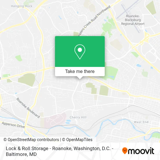 Lock & Roll Storage - Roanoke map