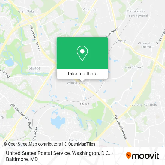 United States Postal Service map