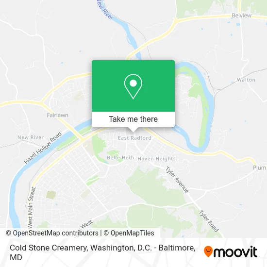 Cold Stone Creamery map