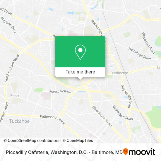 Piccadilly Cafeteria map
