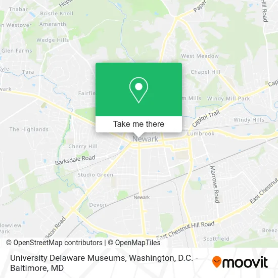 University Delaware Museums map
