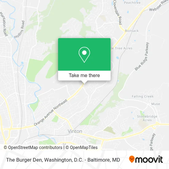 The Burger Den map