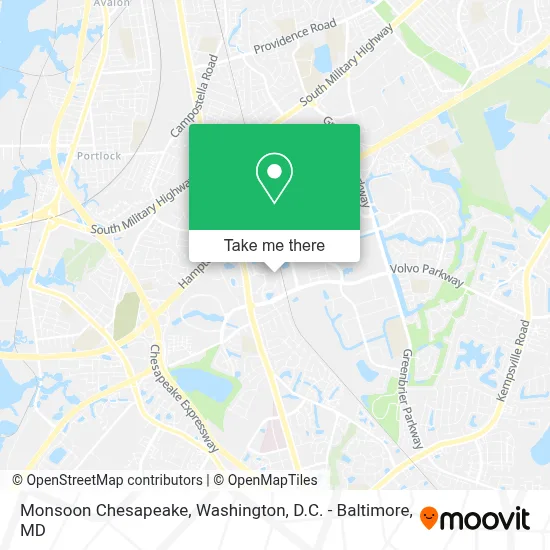 Monsoon Chesapeake map