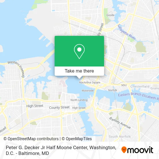 Peter G. Decker Jr Half Moone Center map