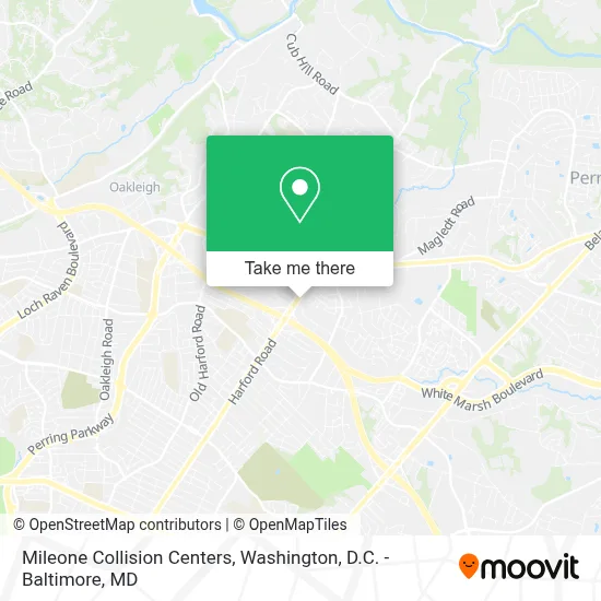 Mileone Collision Centers map