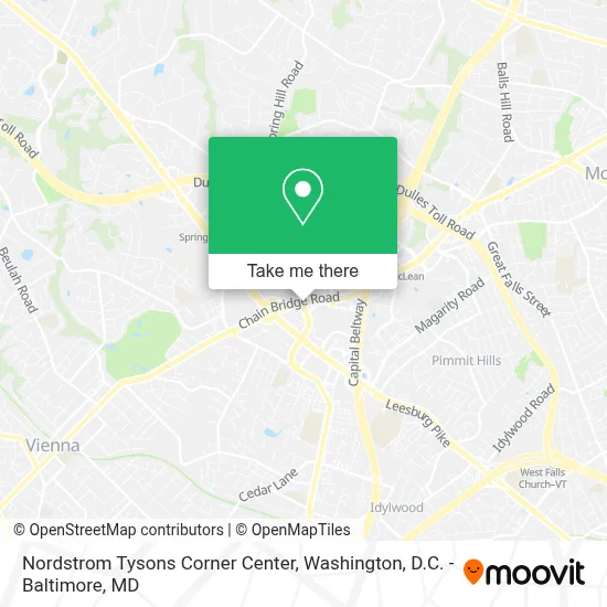 Nordstrom Tysons Corner Center map