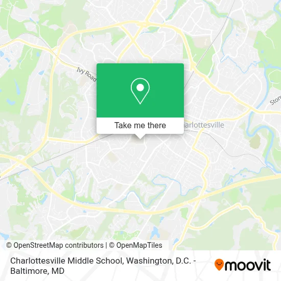 Charlottesville Middle School map