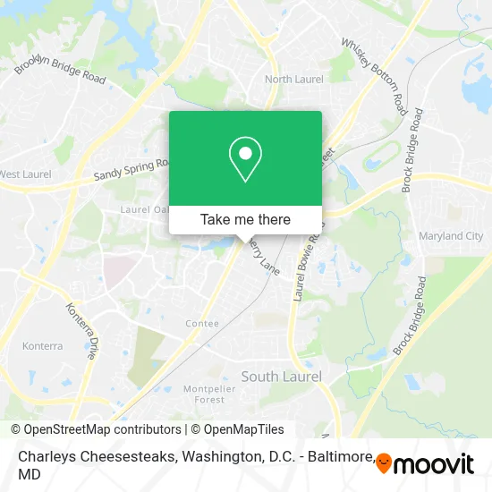 Charleys Cheesesteaks map