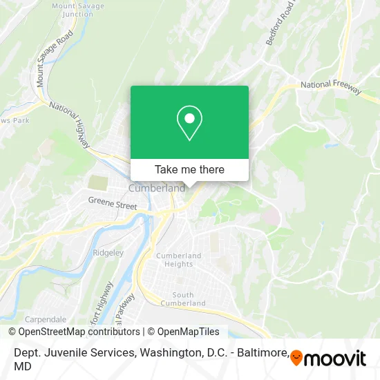 Dept. Juvenile Services map