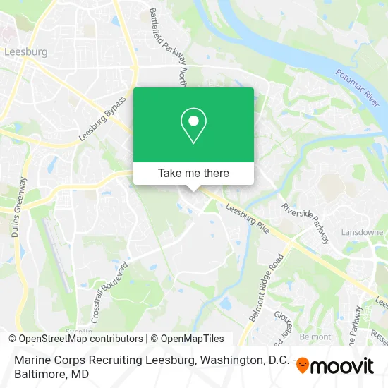 Marine Corps Recruiting Leesburg map