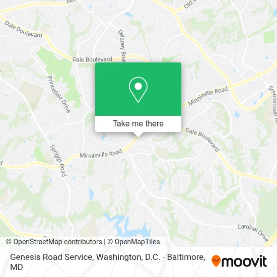 Genesis Road Service map