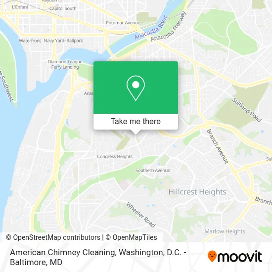 American Chimney Cleaning map