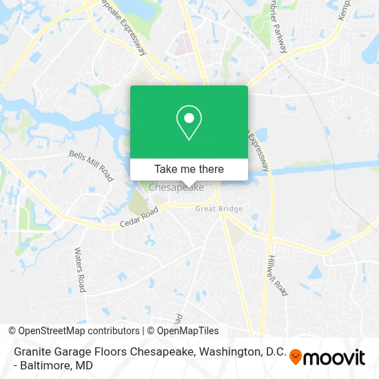 Granite Garage Floors Chesapeake map