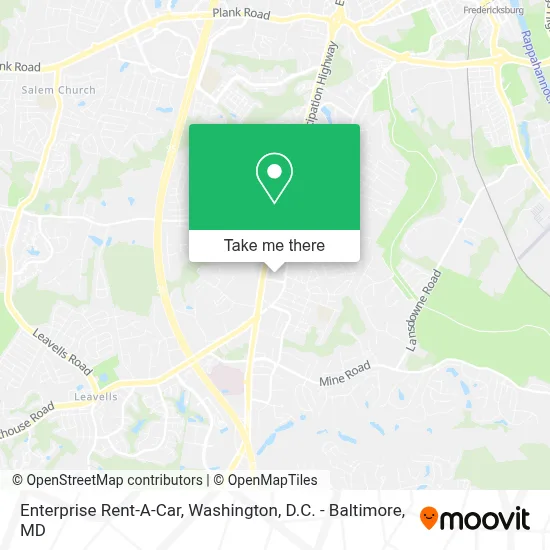 Enterprise Rent-A-Car map