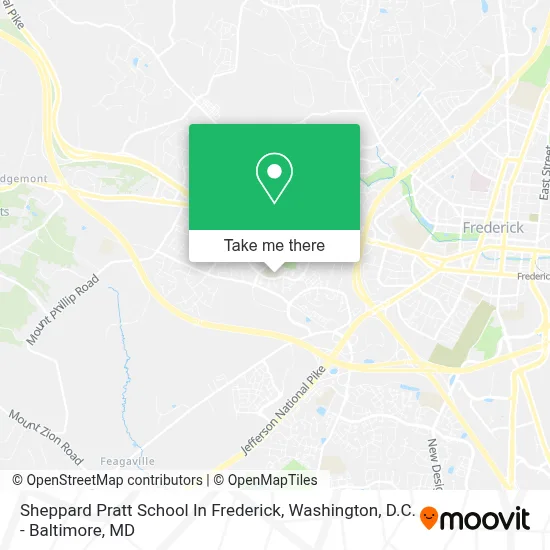 Sheppard Pratt School In Frederick map