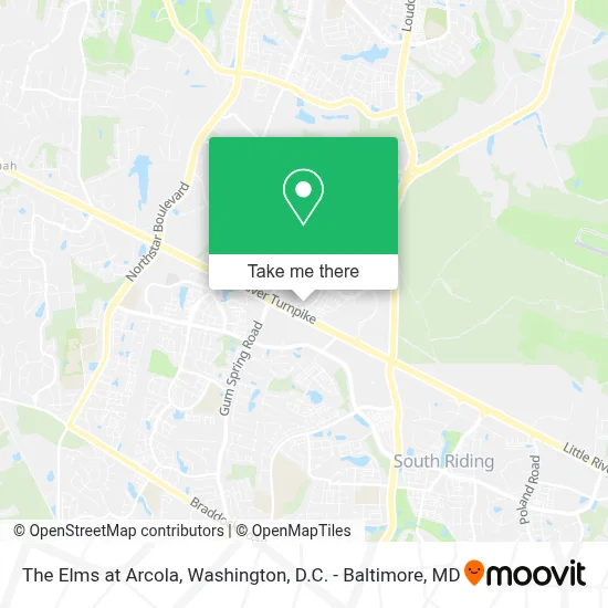 The Elms at Arcola map