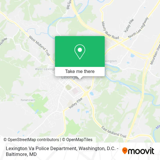 Lexington Va Police Department map