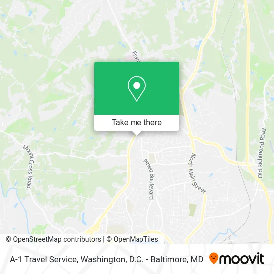 A-1 Travel Service map